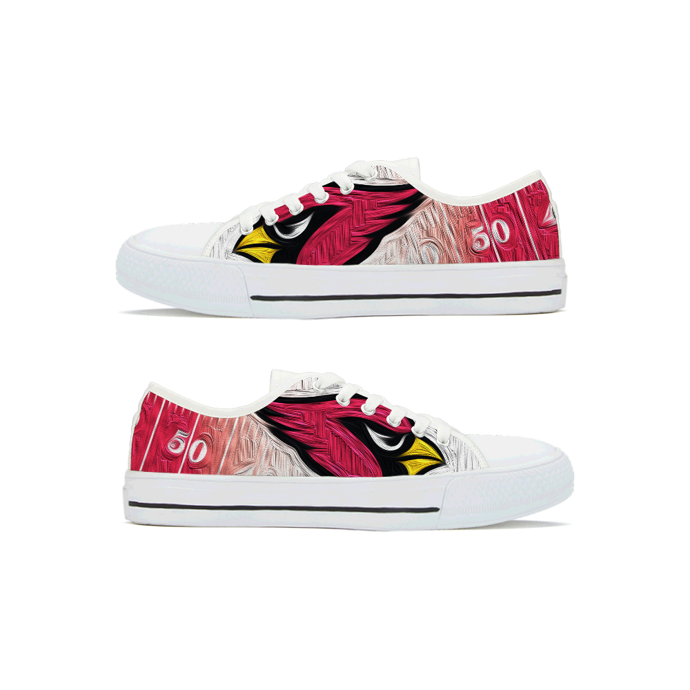 Men's Arizona Cardinals Low Top Canvas Sneakers 003